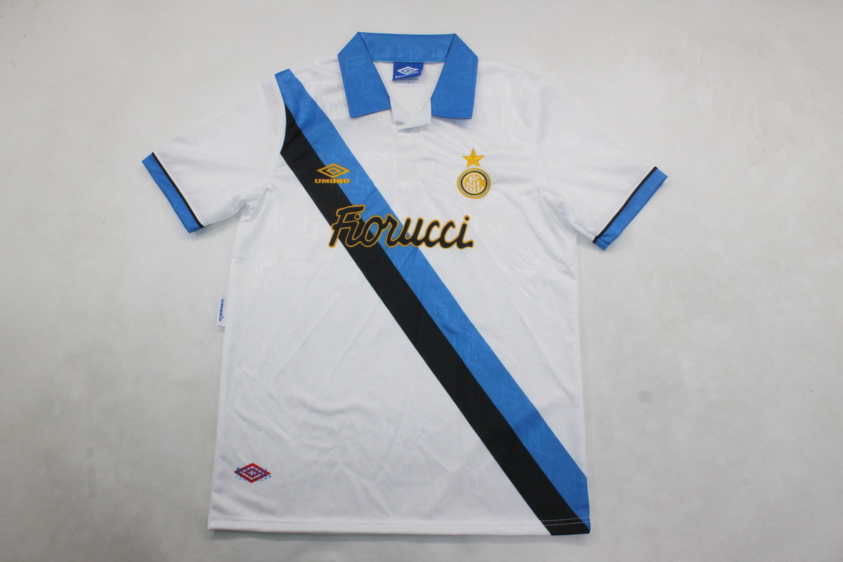 AAA Quality Inter milan 93/94 Away White Soccer Jersey